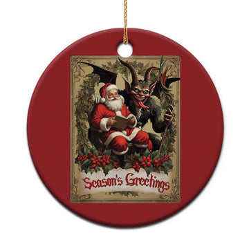 Xmas Krampus Christmas Ornament Season Greeting Vintage Tarot Card TS09