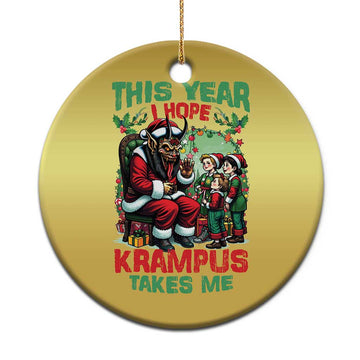 Xmas Krampus Christmas Ornament This Year I Hope Krampus Takes Me TS09