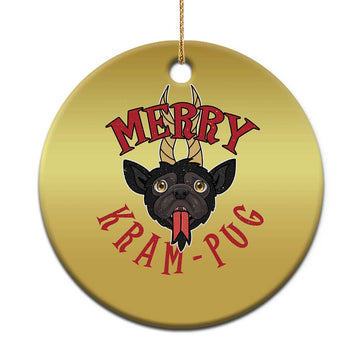 Funny Xmas Krampus Pug Dog Christmas Ornament Merry Krampug Cute Pug Satan TS09