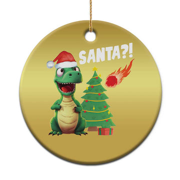 Funny Xmas Dinosaurs Extinction Christmas Ornament Is That Santa Cute Dino TS09