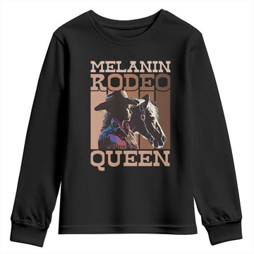 African American Cowgirl Youth Sweatshirt Melanin Rodeo Queen TS09