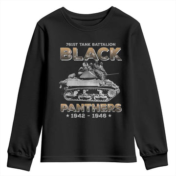 761st Tank Battalion Tribute Youth Sweatshirt Black Panther Party History TS09
