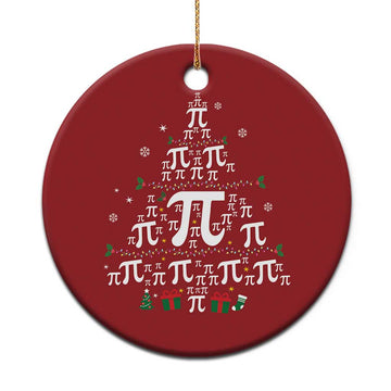 Funny Xmas Math Teacher Christmas Ornament Pi Christmas Tree TS09