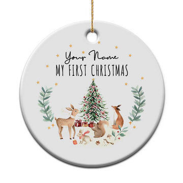 Personalized Baby First Christmas Ornament 2024 Custom Baby Name Holiday Keepsake TS10