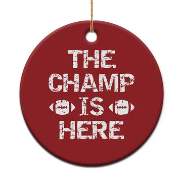 Funny Fantasy Football Champion Christmas Ornament Champ Draft Party Commish FFL TS10