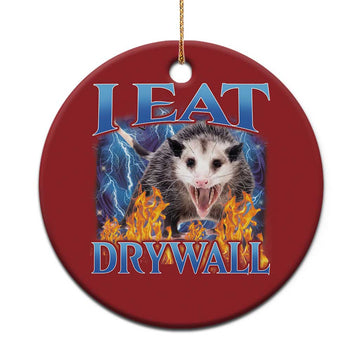 Possum Meme Christmas Ornament I Eat Drywall Opossum Funny Weird Cursed Internet Memes TS10