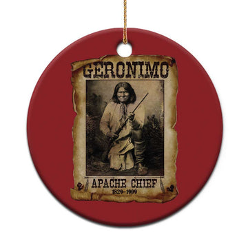 Geronimo Christmas Ornament Vintage Apache Warrior Native American TS10