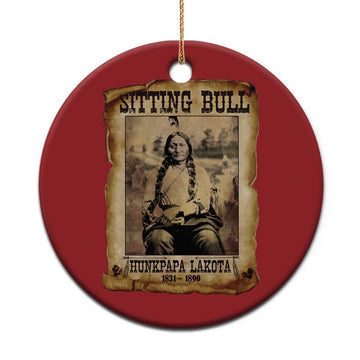 Sitting Bull Christmas Ornament Native American Indian Chief Hunkpapa Lakota Sioux TS10