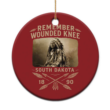 Remember Wounded Knee Christmas Ornament Spotted Elk Lakota Sioux Native American History TS10