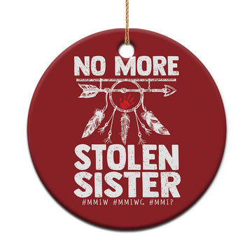 MMIW Christmas Ornament No More Stolen Sisters Indigenous Woman TS10