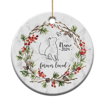 Personalized Cat Memorial Christmas Ornament Custom Name Kitty Loss Pet Sympathy Gift TS10