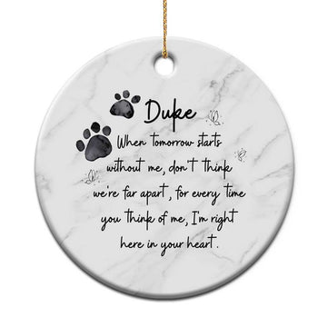Personalized Pet Memorial Christmas Ornament Custom Name Cat Loss Dog Loss Pet Sympathy Gift TS10