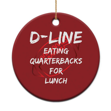 Football Linemen Christmas Ornament D Line Eating Quarterbacks Defensive TS10