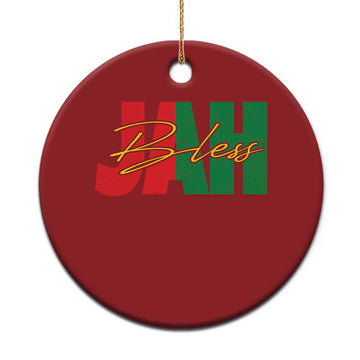 Rastafarian Jah Bless Christmas Ornament Retro Reggae Rastafari Jamaica Rasta TS10