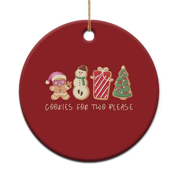 Pregnancy Announcement Christmas Ornament Cookies For Two Please Xmas Maternity Gift TS10