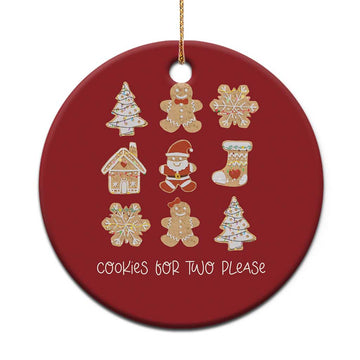 Pregnancy Announcement Christmas Ornament Cookies For Two Please Maternity Gift TS10