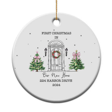 Personalized New Home Christmas Ornament 2024 Custom Address Keepsake First Christmas In New Home TS10