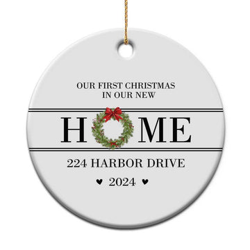 Personalized First Xmas In New Home Christmas Ornament Custom Address Xmas Tree Keepsake 2024 TS10
