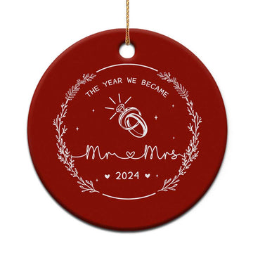 First Xmas as Mr & Mrs Christmas Ornament 2024 Keepsake Wedding Gifts for Couple TS10