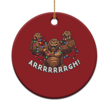 Bigfoot Xmas Christmas Ornament Winter Yeti Sasquatch Loves Xmas Tree Lights TS10