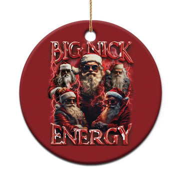Santa Christmas Ornament Big Nick Energy Bootleg Rap Tee TS10