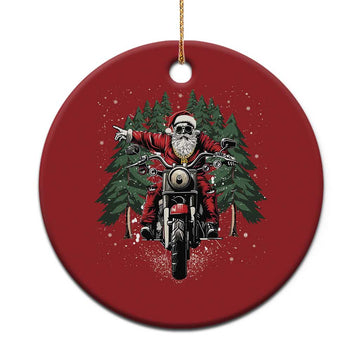 Xmas Motorcycle Christmas Ornament Santa Biker Riding Motorcycle TS10