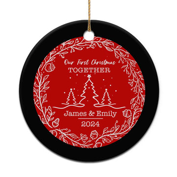 Personalized Mr Mrs Christmas Ornament Custom Name Keepsake First Christmas Together Wedding Gifts for New Couple TS10