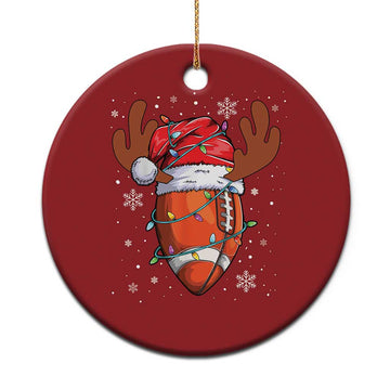 Xmas Football Christmas Ornament For Men Boys Santa Sports Player TS10