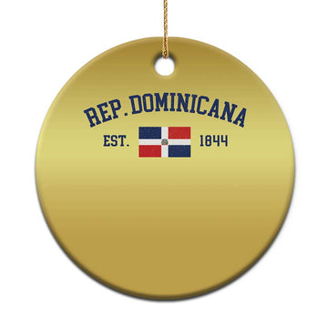 Dominican Republic Christmas Ornament Vintage Distressed Varsity Rep Dominicana Flag TS10