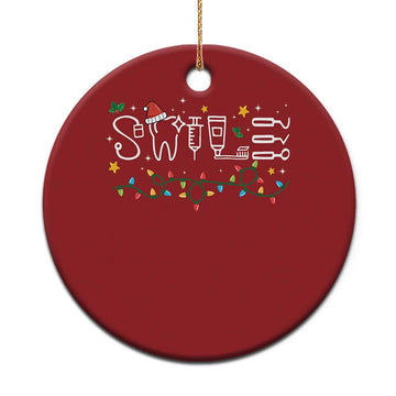 Xmas Dental Christmas Ornament Red Santa Hat Teeth Funny Dentist Merry TS10