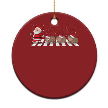 Xmas Moo Deng Christmas Ornament Santa Baby Pygmy Hippo Trendy TS10