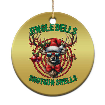 Funny Xmas Hunting Christmas Ornament Jingle Bells Shotgun Shells Santa Deer TS11