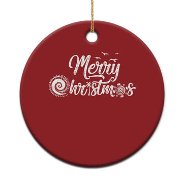 Xmas In Hawaii Christmas Ornament Merry Xmas Hawaiian Symbols TS11