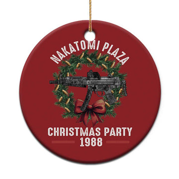 Funny Nakatomi Plaza Christmas Ornament Xmas Party 1988 Xmas Bullet Gun Wreath TS11
