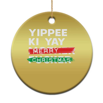 Funny Yippee Ki Yay Merry Xmas Christmas Ornament Nakatomi Plaza Brushed TS11