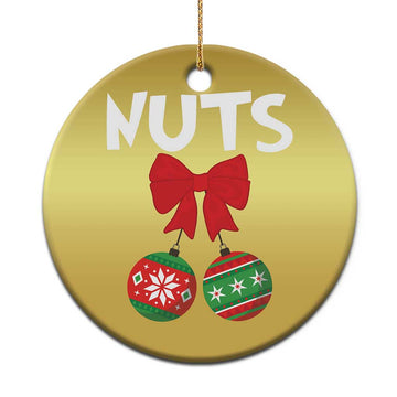 Funny Xmas Couple Christmas Ornament Chest Nuts Baubles TS11