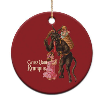 Xmas Creepy Krampus Christmas Ornament Greetings From Gruss Vom Krampus TS11