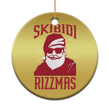 Funny Xmas Santa Christmas Ornament Skibidi Rizzmas Vintage Charisma Rizz Santa Claus TS11