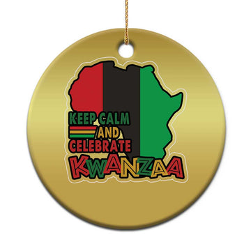 Keep Calm And Celebrate Kwanzaa Christmas Ornament Black Holiday African American Xmas TS11