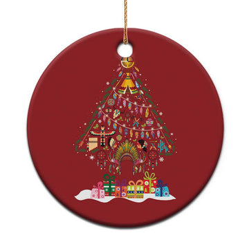 Funny Native American Xmas Tree Medicine Wheel Christmas Ornament TS11