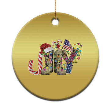 Xmas Veterans Christmas Ornament Joy Candy Cane American Flag TS11