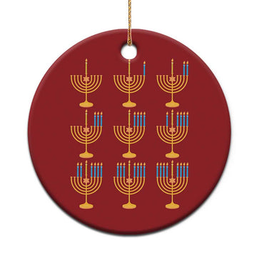 Funny Hanukkah Menorah Chanukah Jewish Holiday Christmas Ornament TS11