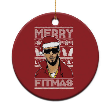 Funny Dirty Santa Diddy Merry Fitmas Christmas Ornament TS11