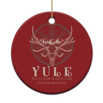 Yule Pagan Christmas Ornament Reflection Instrospection Rebirth Awakening TS11