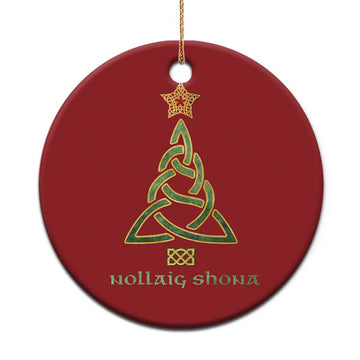 Irish Gaelic Christmas Nollaig Shona Christmas Ornament Celtic Knot Christmas Tree TS11