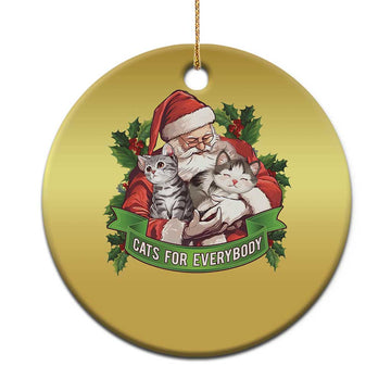 Xmas Cats Owner Christmas Ornament Cats For Everybody Vintage Santa Mistletoe TS11