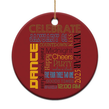 Happy New Year 2025 Christmas Ornament New Year's Eve Activities TS11