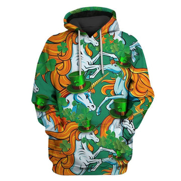 Unicorn On St. Patricks Day Hoodie LT8