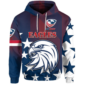 USA Rugby Hoodie/ Zip Hoodie Original Vibes Blue LT8