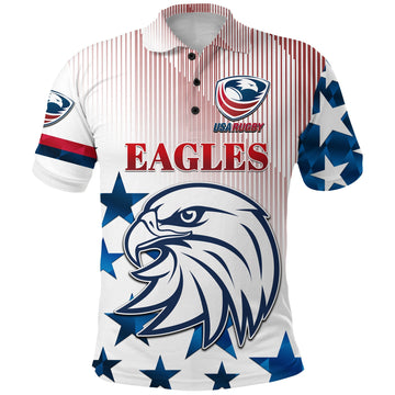 USA Rugby Polo Shirt Original Vibes White LT8